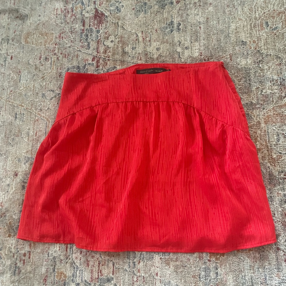 Red House of Harlow x Revolve red skirt - Perfect for Valentine’s Day